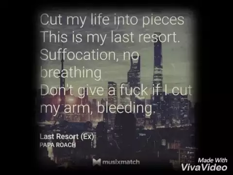 Download MP3 Papa Roach-Last Resort lyrics (clean)