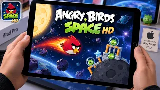 Angry Birds Space HD - Gameplay, Walkthrough on iPad Pro (2012 App Store Games)