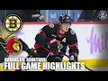 Boston Bruins vs Ottawa Senators Full Game Highlights ESPN NHL