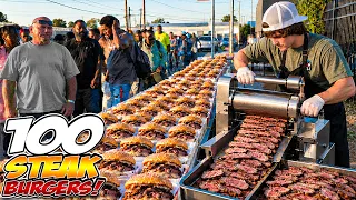 100 Steak Burgers For The Homeless!
