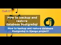 How to backup and restore database PostgreSql in Django project