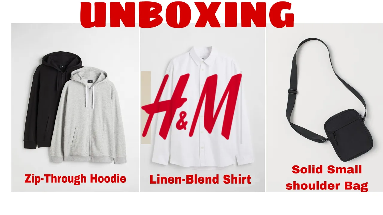 Unboxing Zip-through Hoodie | Bag | Relaxed fit Shirt | unboxing 2022| Review #hm #unboxing #review