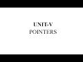 PPS Pointers Pointer to Pointer Pointer Arithmetic Part-1