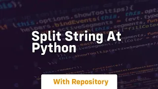split string at python