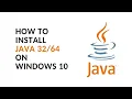 How to Install Java on Windows 10