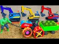 Download Lagu Diy tractor mini Bulldozer to making concrete road | Construction Vehicles, Road Roller #31
