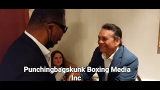 1984 OLYMPIC GOLD MEDALIST LEGENDARY PRO BOXER TYRELL BIGGS ENTERS VIP TO HUGS FROM OTHER GREATS