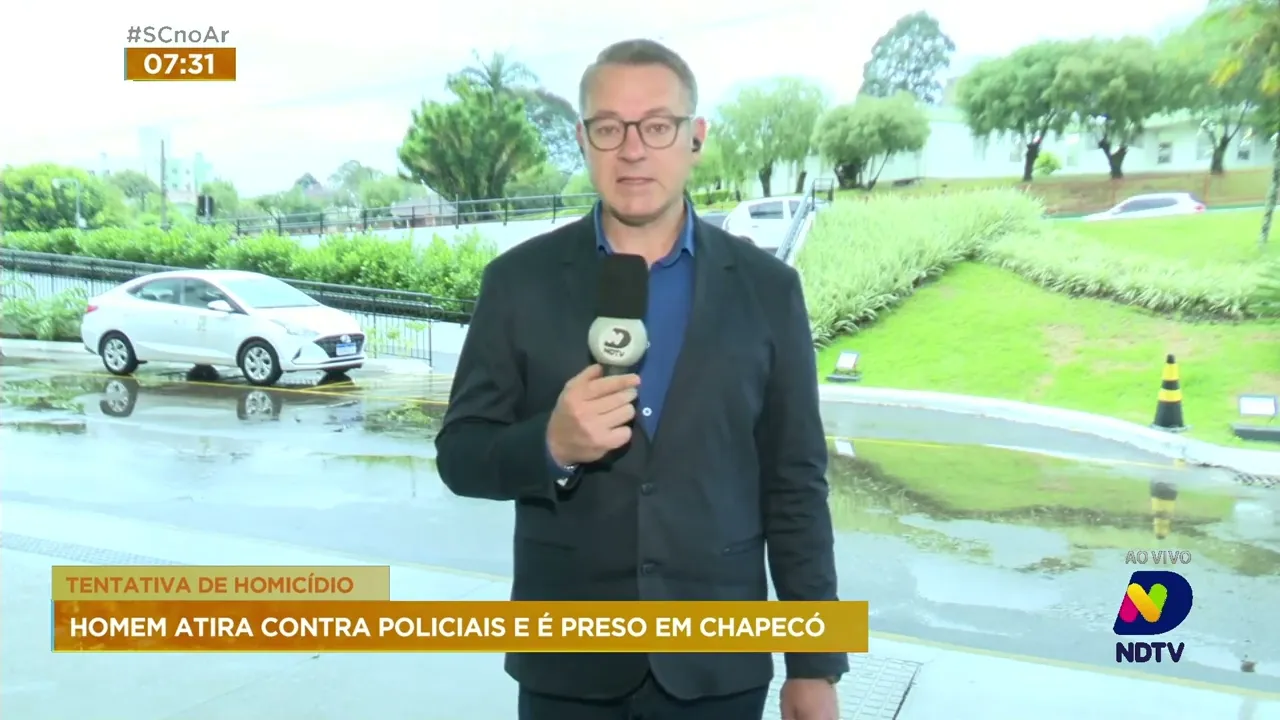 Detento com liberdade provisória atira contra policiais e é preso em Chapecó