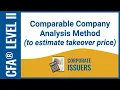 CFA Level II Corporate Issuers - Estimate Takeover Price using Comparable Company Analysis