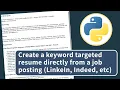 Create An AI Job Resume Generator With Python