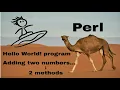 Adding two numbers Hello world program Perl programming Hash bang line comment line