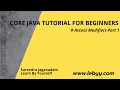 Access Modifiers Part 1 Java Tutorial for Beginners