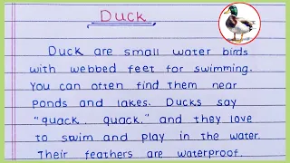 essay on duck short essay on duck for class 1 2 3 4 5 essay writing on duck in english nibandh