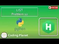 Python Challenge 12 List HackerRank Solution Coding Planet