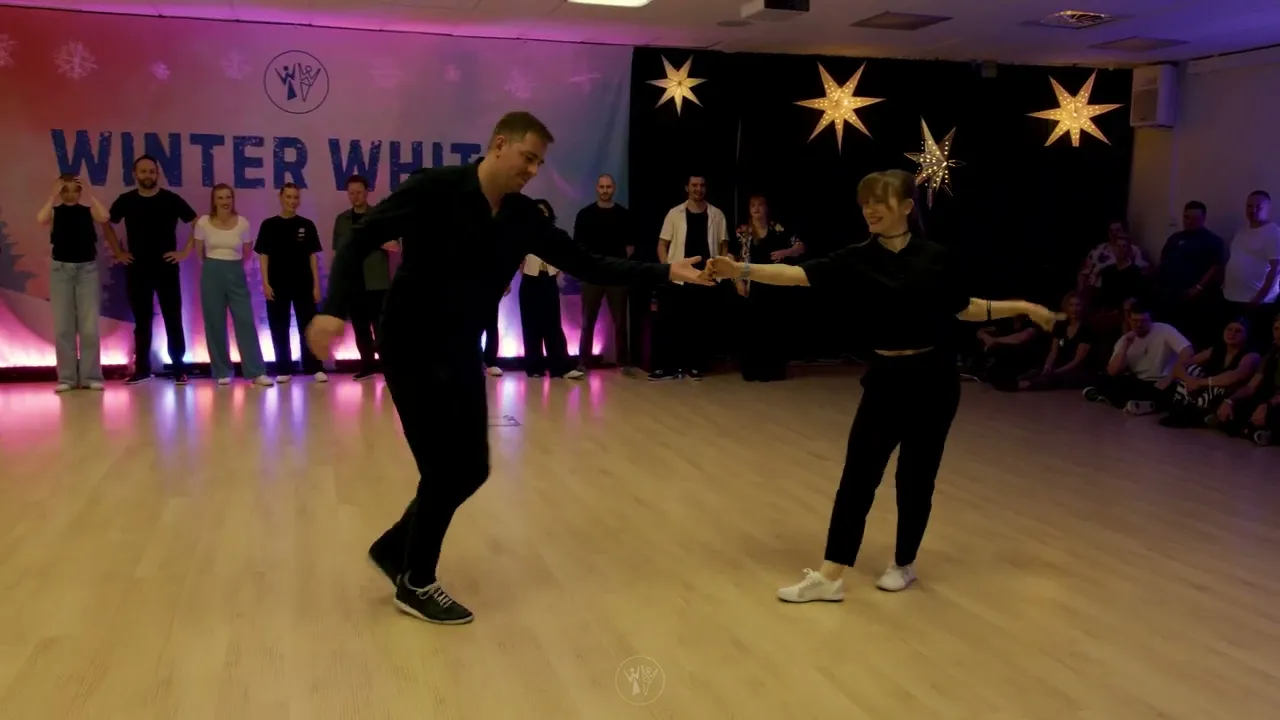 Robin Lysaker & Margarita Liapustina - 2nd place Advanced Jack&Jill Finals - Winter White 2025