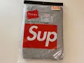Supreme x Hanes Tagless T-shirts Heather Grey Unboxing