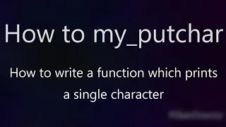 C programming How to putchar