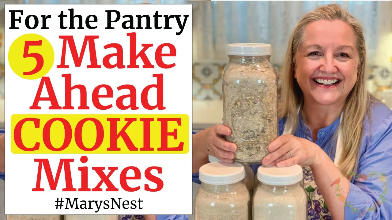 5 Healthy Make Ahead COOKIE Mixes - Shelf Stable Pantry Staples - Healthy Baking Recipes