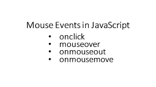 Lecture 18 Mouse Events in JavaScript