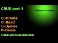 CRUD Full Stack App Overview and Project Setup Backend Frontend React Node Express Postgres