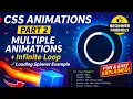 CSS Animations Part 2 Multiple Animations Infinite Loop Loading Spinner Example Fun CSS Tric