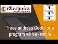 59 Three Address Code for a Program with example