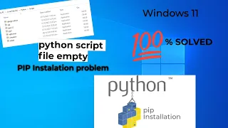 Pip install problem in python python scripts folder empty problem solved