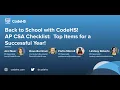 CodeHS Webinar AP CSA Checklist 2022