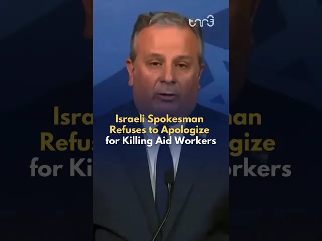⁣Israeli spokesperson David Mencer refused to offer an apology for killing of seven WCK aid workers.