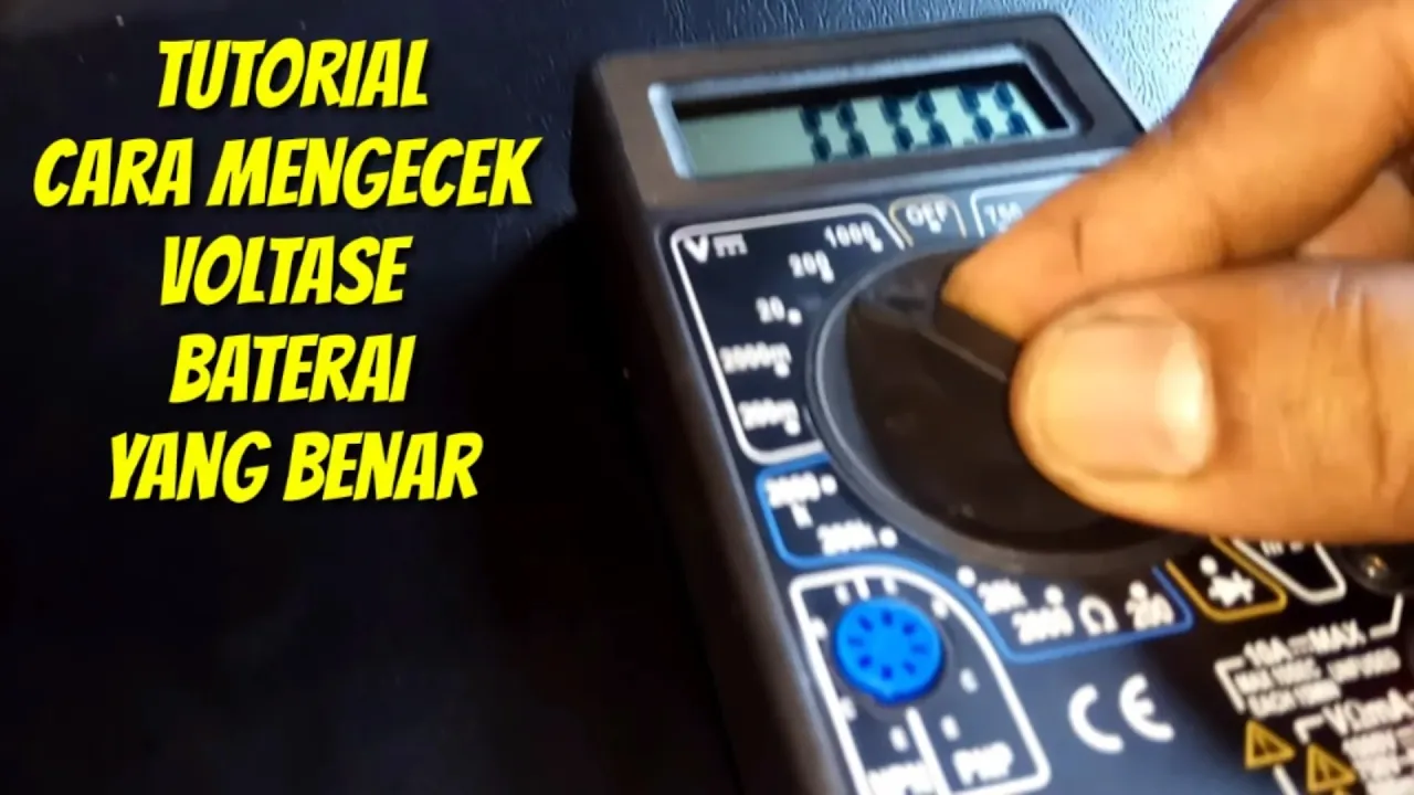 CARA CEK TEGANGAN AKI DENGAN MULTIMETER DIGITAL