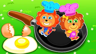 LionET | Kids learn to cook breakfast | Cartoon for Kids