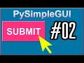 Python PySimpleGUI - Buttons and menu elements Tutorial