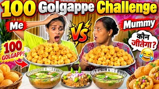 100 Spicy Pani Puri Challenge 🌶️🔥 in Just 1 Mins l Me vs Mummy 😱Kaun Jeetega?