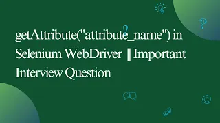 Read Attribute Value in Selenium Web Driver with Java getAttribute method