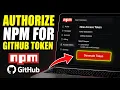 How to authorize with npm for GitHub token registry access - Easy Tutorial