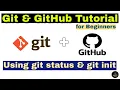 - Our First Git Command Using git status git init Git GitHub Tutorial for Beginners