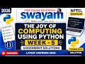 The Joy of Computing Using Python Week 5 Assignment Solutions 2026 NPTEL SWAYAM Latest Answers