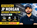JP Morgan Work From Home Job 2026 Document Verification Hiring Freshers Apply Online Now