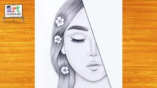 رسم بنات كيوت بالرصاص خطوة بخطوة للمبتدئين رسم بنت جميلة وجه بالقلم الرصاص رسم بنات 