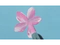 Painting EASY Cherry Blossoms with Acrylic Paint Real Time Demo