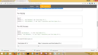 SQL CHARINDEX LOCATE INSTR Function