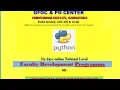 SIX DAY ONLINE FACULTY DEVELOPMENT PROGRAMME ON PYTHON PROGRAMMING