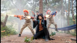 LTT Films : Silver Flash Squad Nerf Guns Fight Against The Ruthless Vortex Enforcers