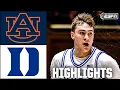 Auburn Tigers vs Duke Blue Devils Full Game Highlights ESPN College Basketball