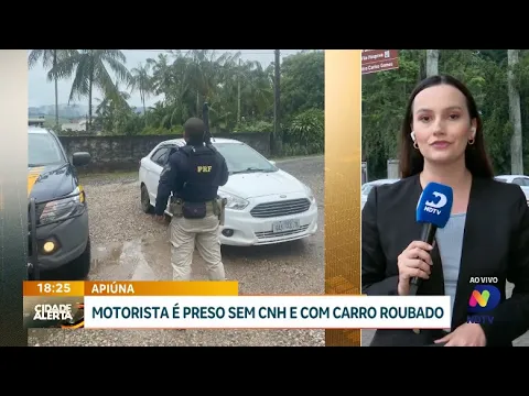 Prisão na BR-470: motorista flagrado sem CNH e carro roubado no Alto Vale