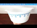 1972-75 Vintage 1 5 QT Pyrex Casserole Dish Snowflake Garland Blue Pattern