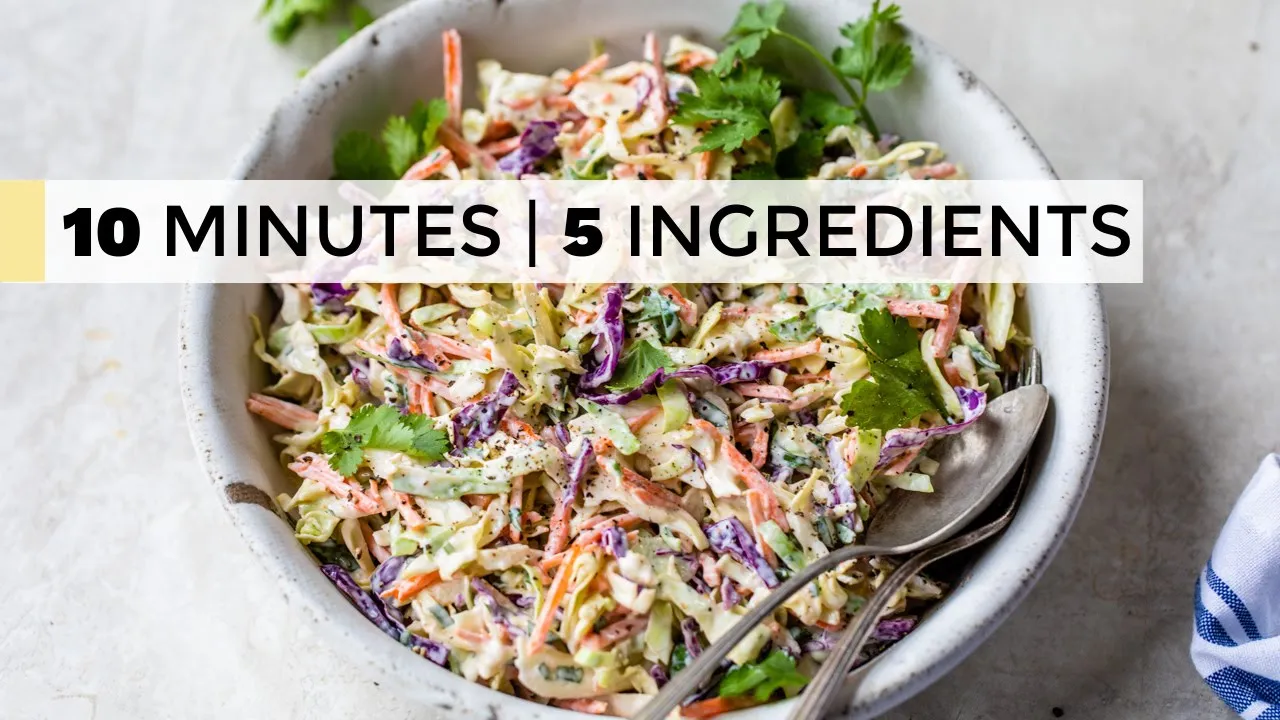 CREAMY COLESLAW RECIPE   with easy, healthy dressing!