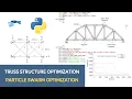 Size Optimization of Truss Structure using Particle Swarm Optimization in Python Code