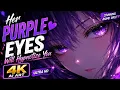 Her Purple Eyes Will Hypnotize You Anime Girl 4K