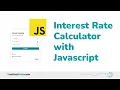 Create Simple Interest Rate With JavaScript